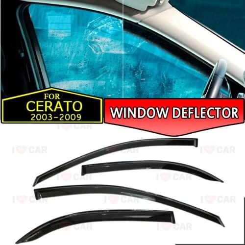 Window deflector for Kia Cerato Sedan 2003-2009 car window deflector wind guard vent sun rain visor cover car styling decor