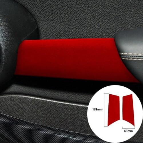 For BMW MINI R55 R56 2007-2013 Alcantara Suede Wrap Car Door Handles Panel Strip Cover Car Trim Stickers Internal Accessories