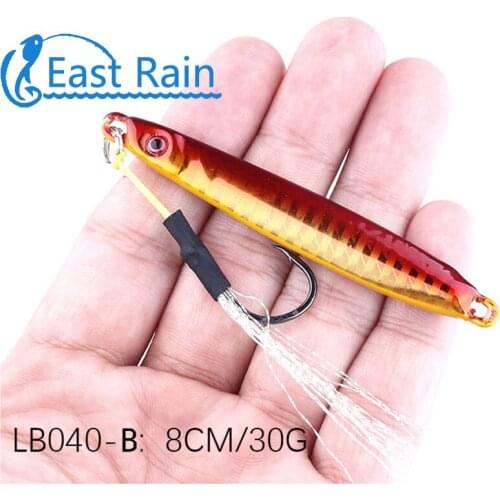East Rain 8CM 30G Lead Fishing Lures Metal Fishing Lure Hard Bait Fishing Artificial Bait Fishing Tackle Free shipping