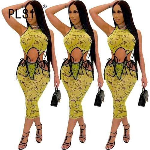European Fashion Tie Dye Print Skirt Set Summer Lace Up Sheath 2 Pieces Skirt Outfits Matching Set
