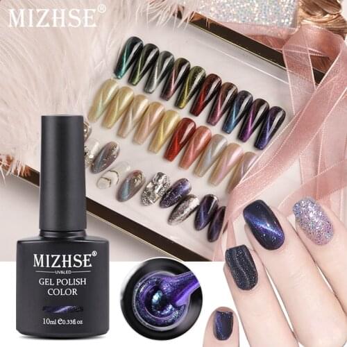MIZHSE Gel Nail Polish 10ML Magnetic Gel Polish 3D Cat Eye Nail Gel Lacquer Soak Off UV Gel Varnish Nail Art Gel varnish