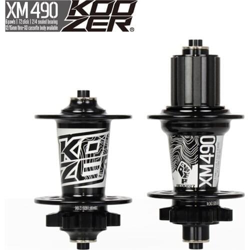 KOOZER XM490 hubs 4 bearings MTB mountain bike hub QR100*15 12*142mm thru32holes disc brake bike hub28 32 36 holes
