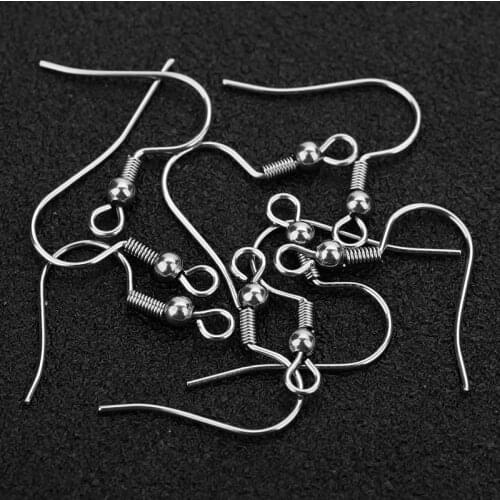 50pcs/lot 2 Styles Stainless Steel Earrings Wire Hook High Quality Earring Hooks for DIY Earrings Jewelry Making Findings