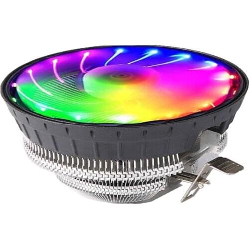Cooling CPU Cooler Fan 3Pin 1800RPM RGB Light Silent Radiator for Intel LGA AMD 1150 Quiet Ventilador