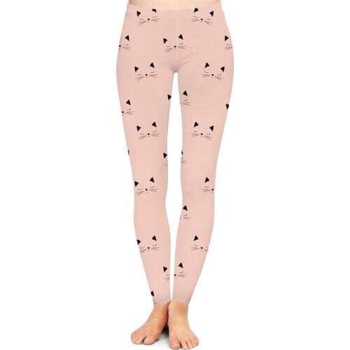 Custom Made Happy Cat Sublimation Printing Pants Leggings
