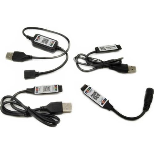 DC 5V 12V 24V Mini USB RGB Music Bluetooth Controller Light Strip Controller For 2835 5050 RGB LED Strip
