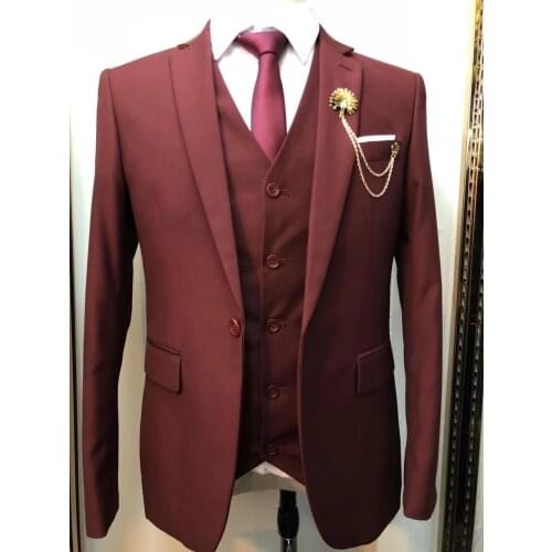 Men Suits Terno Mens Suit 3 Pieces (Jacket+Pants+vest) Anzug Herren Ternos Para Hombre Terno Masculino Slim Fit Blazer suits gra