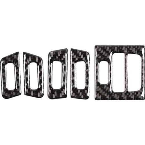 Soft Carbon Fiber Car Dashboard Side Center Outlet Sticker Cover for BMW 3 Series E90 2005 2006 2007 2008 2009 2010 2011 2012