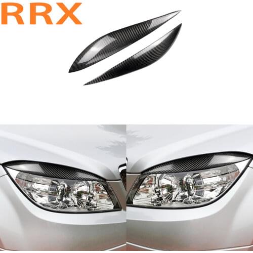 For Mercedes C-Class W204 C180 C200 C260 C300 C350 2008 2009 2010 20100 Carbon Fiber Sticker Headlights Eyebrow Eyelids Trim