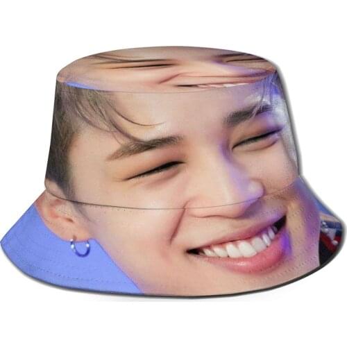 Park Jimin Idol Korean Ladies Outdoor Sun Hat Bucket Cap Jimin Idol Parkjimin