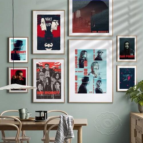 Movie Mr.Robot Poster, Prints Poster, Mr.Robot Wall Stickers, Movie Poster, Mr.Robot Wall Picture, Home Decor, Retro Poster