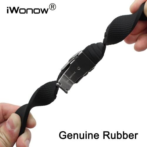 Genuine Rubber Watchband 21mm 22mm for Hamilton Mido Longines Tissot Luminox Resin Watch Band Quick Release Steel Buckle Strap