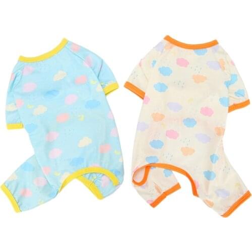 Pet Print Cloud Home Wear Casual Dog Clothing New Products In Spring Summer Jumpsuits For Medium Small Dogs Teddy Chihuahua