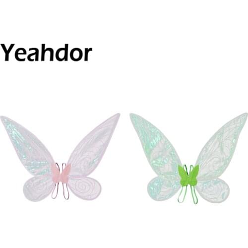 Kids Girls Cute Fairy Angel Wings Wedding Party Cosplay Butterfly Shaped Wing Photography Props for Halloween Dress Up Costumes