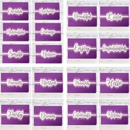 Mixed Words Metal Cutting Die Stencil For DIY Scrapbooking Decorative Embossing Craft Die Cutting Template 2019 New Sentiment