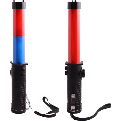 Led Signal Traffic Wand with Wristband Led Traffic Safety Light with 4 Flashing Modes Used for Traffic Control, Parking Guides