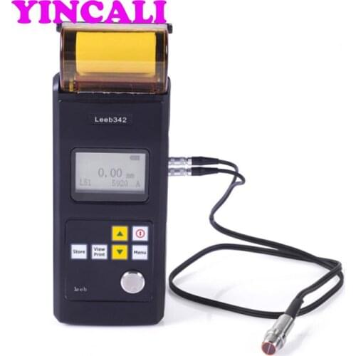 Ultrasonic Thickness Gauge Leeb342 Built-in thermal Printer Metal Plastic Glass Thickness Tester Velocity range(m/s) 1000~9999
