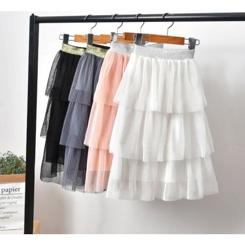 2020 summer baby toddler teen girl skirts children clothes girls tutu skirts princess layered long skirt saias 18M to 11 years