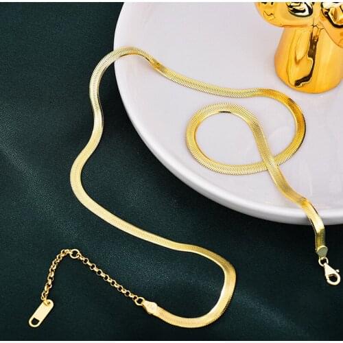 SHANICE New Classic Wide Snake Choker Necklaces for Women Sexy Wedding Jewelry 100% 925 Sterling Silver Necklaces Collar Chain