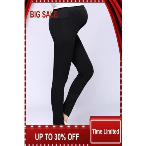 Winter Maternity Leggings Pants Clothes For Pregnant Women Warm Knitted High Waist Suspender Pregnancy Trousers