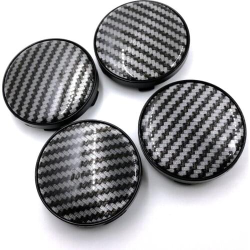 20PCs Modified 60MM Non-Standard Carbon Fiber Black Hub Cover Factory Direct 58MM Foot Clip Outer Diameter Wheel Cap