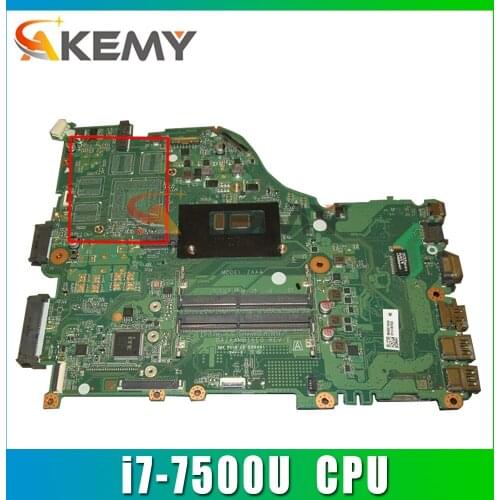 Akemy Laptop Mainboard For ACER Aspire E5-575 i7-7500U Motherboard DAZAAMB16E0 SR2ZV DDR4