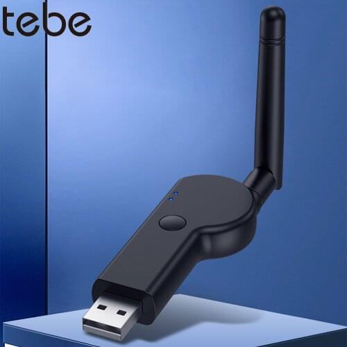 Tebe Bluetooth 5.0 Audio Receiver Transmitter with Antenna 3.5mm Aux Wireless Stereo Music Adapter For PC Speaker TV Headphones