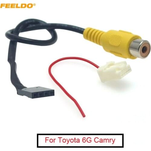 FEELDO 1PC Car Rearview Camera Parking Video Plug RCA Reversing Cable Adapter For Toyota 6G Camry Navigation DVD