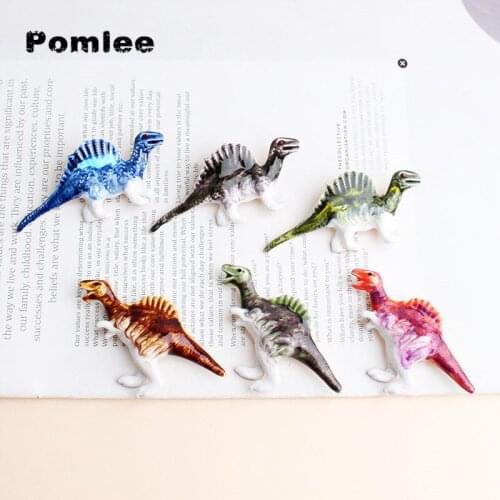 Pomlee Cartoon Dinosaur Dimetrodon Brooch Shirt Backpack Pins Enamel Kids Badge Cute Anime Pins Brooches Jewelry Good Gifts