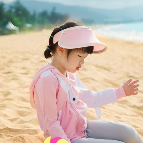 OhSunny Summer Visor Cap For Children Anti-UV UPF 50+ Sun Protection Adjustable Multi-Functional Breathable Soft Sunhats