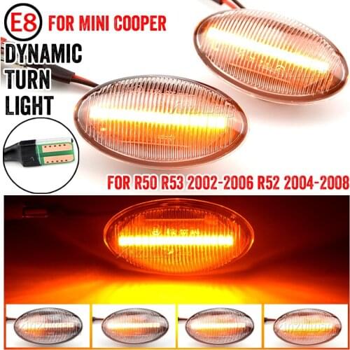 Dynamic Side Marker Lights For Mini Cooper Flowing Repeater Lamps For Mini Cooper R50 R52 R53 2002 2003 2004 2005 2006 2007 2008