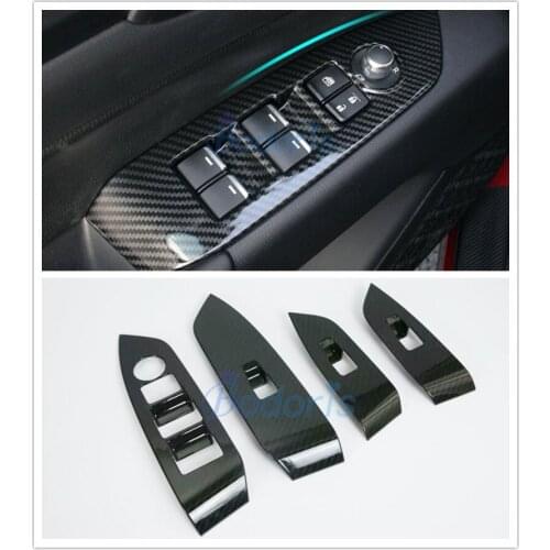 For Mazda CX-5 CX5 2017 2018 2019 Car Interior Door Armrest Panel Window Switch Lift Buttons Cover Trim Sticker Auto Accessories