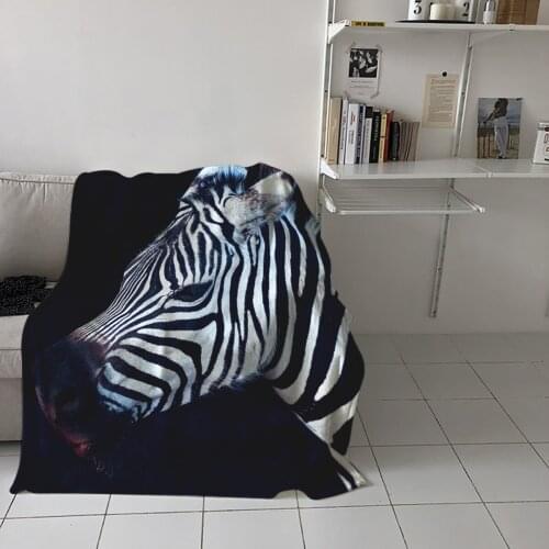 Zebra Animal Stripes Home Blanket High Quality Bedroom Living Room Sofa Blanket Lounge Hotel Travel Portable Soft Blanket