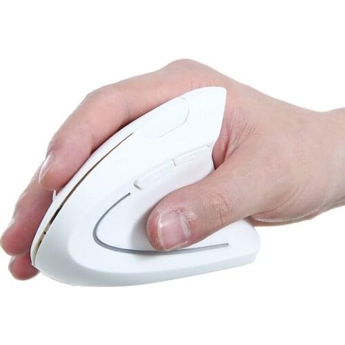 POHIKS Ergonomics Vertical Mouse 6 Buttons 1600 DPI 2.4G Wireless Right Hand Mice For PC Laptop Computer