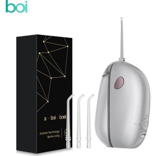 [boi] Water Floss Flosser Portable Dental Wash Teeth USB Charge Electric Oral Irrigator 100ML Tank With Replacement 3 Jet Nozzle