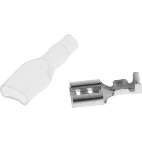 100 Sets 4.8mm Spade Terminals Insulated Housings Kit 22~16AWG