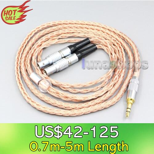 LN006754 2.5mm 3.5mm XLR Balanced 16 Core 99% 7N OCC Earphone Cable For Focal Utopia Fidelity Circumaural Headphone