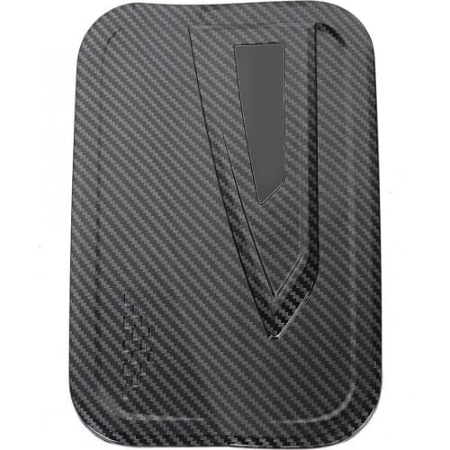 Car Modified Fuel Tank Cap Cover Trim Fit for HYUNDAI GRAND STAREX (H1) 2019 Carbon Fiber Style ABS Car Accessories