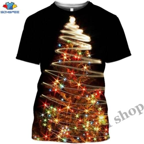 Men Christmas T shirt 3D Print Funny Cosplay Santa Claus Boys Girls Clothes Holiday Party Tshirt Oversized New Year Clothes