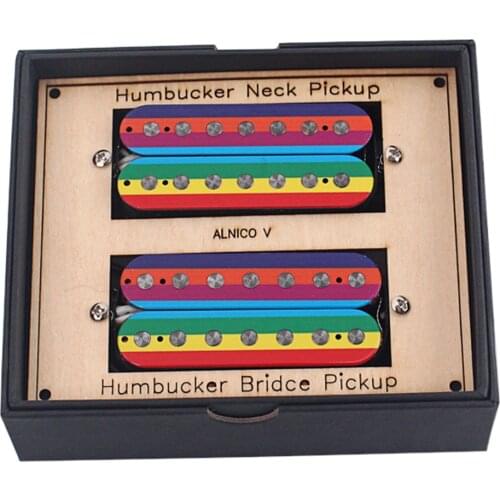 7 Strings Fiber Alnico v Humbucker Guitar Pickup Set for Pedal Steel Guitar