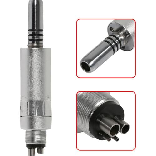 New Dental Inner Water Spray Air Motor 4 Hole Handpiece Push Button Slow Low Speed For Contra Angle 1:1 Ratio