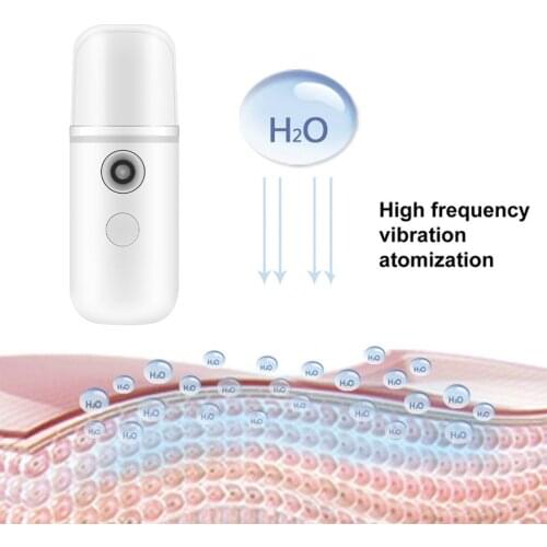 Portable Mini Mist Spray Facial Moisturizing USB Rechargeable Beauty Instrument Face Humidifier Daily Cooling Water Sprayer