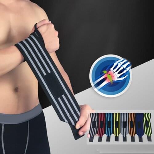 1Pcs Wrist Support Fitness Wrist Wraps Sports Gym Workout Weightlifting Wrist Brace Elastic Adjustable Wristband Hand Bands