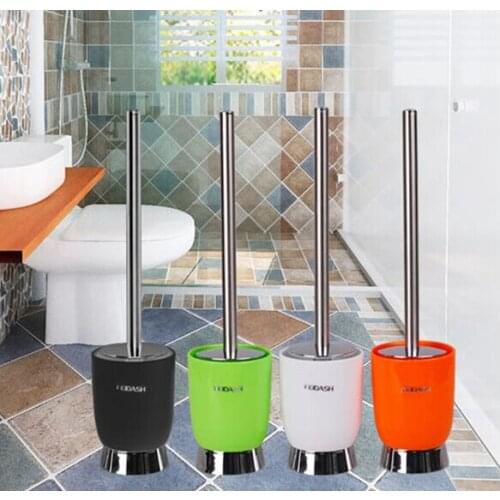 Stainless steel luxurious landing belt toilet brush holder toilet brush black and white color 39cm free shipping O0173