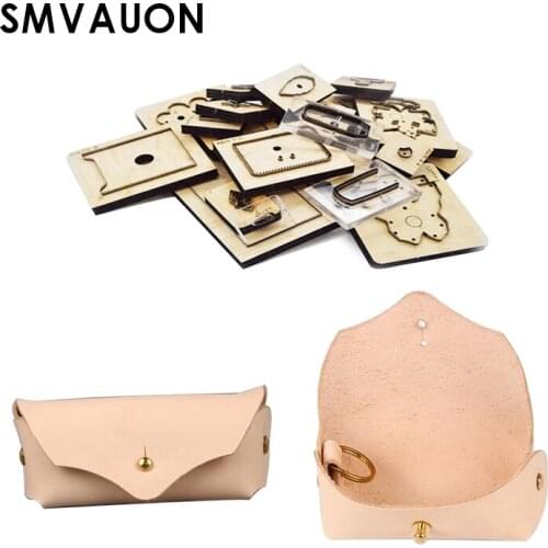 SMVAUON Keychain Key Bag Handmade Leather Diy Small Bag Design Template Leather Tool Suitable For Die-Cutting Machines