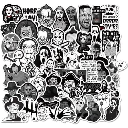 10/50PCS Black White Style Coraline & the Secret Door Graffiti/La.casa.de.papel Stickers Laptop Luggage Guitar Decal Kids Toy