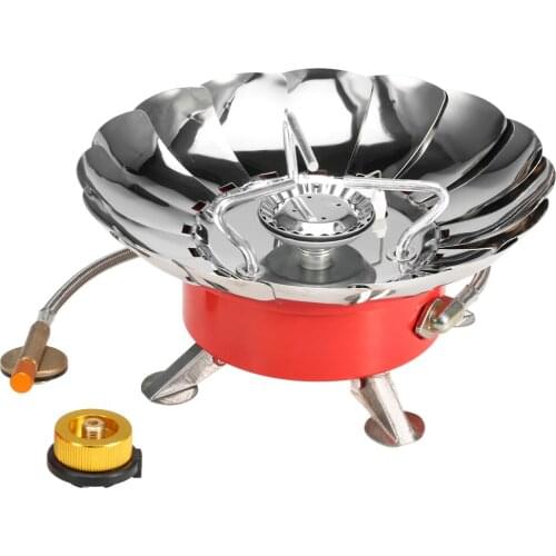 Windproof Gas Stove Outdoor Cooking Gas Burner Cookware Camping Gas Stove for Hiking Picnic with Stove Adapter Camping Equipment