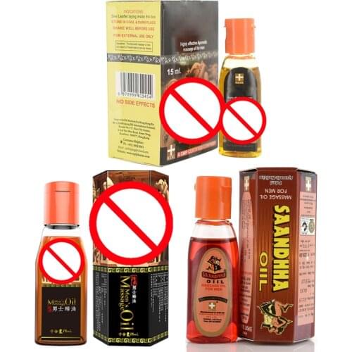 1Pc Penis Enlargement Saandhha Oil Indian God Lotion Men Enlarge Cock Cream Erection Spray Big Dick Massage Gel Increase Growth