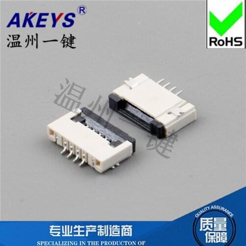 10pcs FFC/FPC Flat cable socket Spacing 1.0MM Clamshell bottom connection Connector Flexible flat cable 4PF