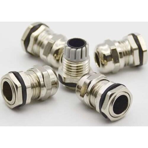 3 Pcs Stainless Steel PG7 3.0-6.5mm Waterproof Connector Cable Gland